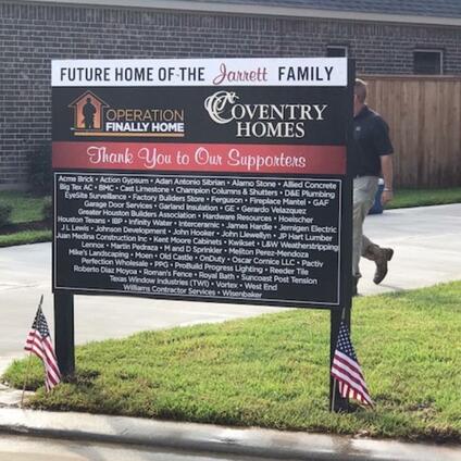 Operation Finally Home sign